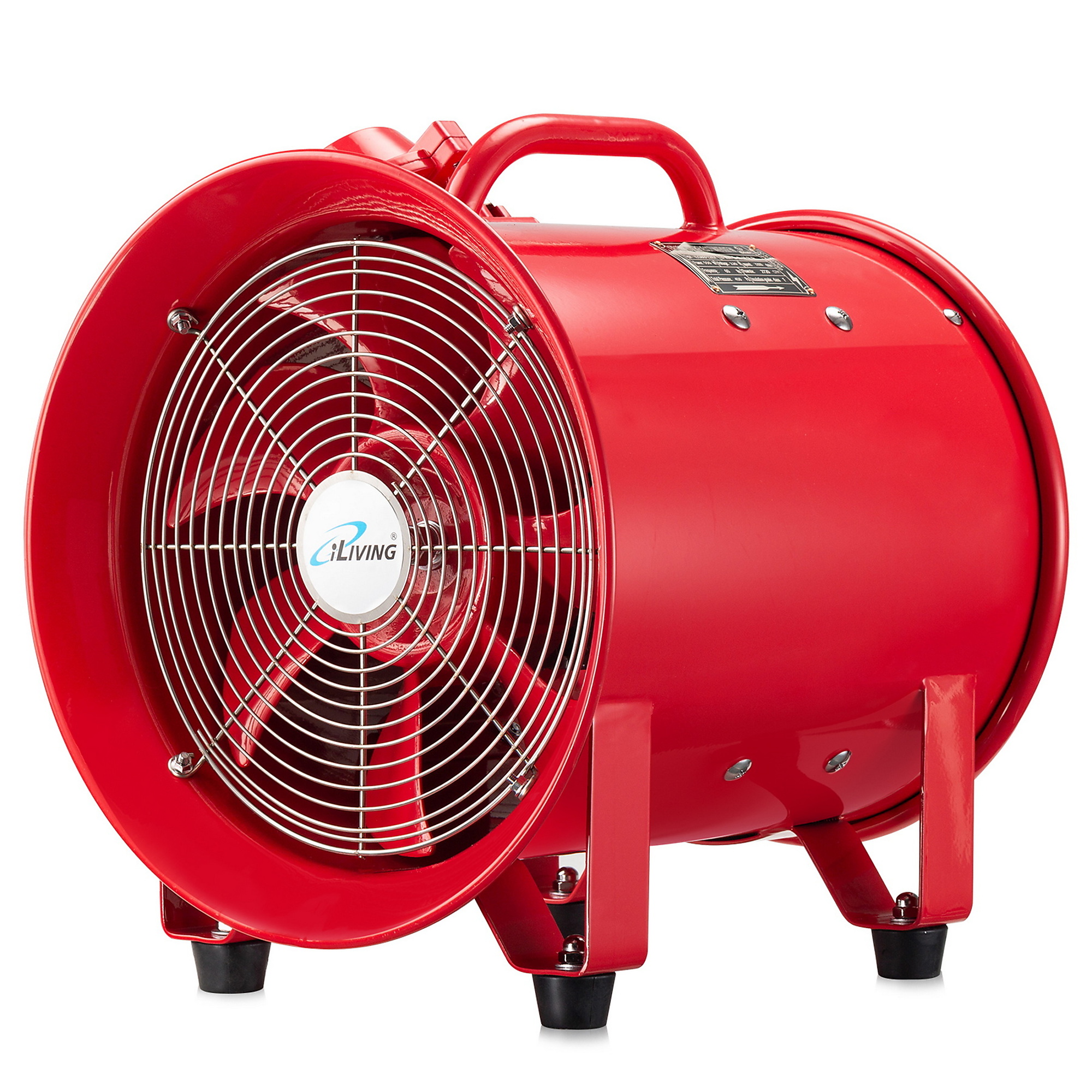 Dr. Infrared Heater iLiving Explosion Proof Utility Fan — 12in., 2720 CFM, 3300 RPM, 550W, Portable, Model# ILG8EF12EX